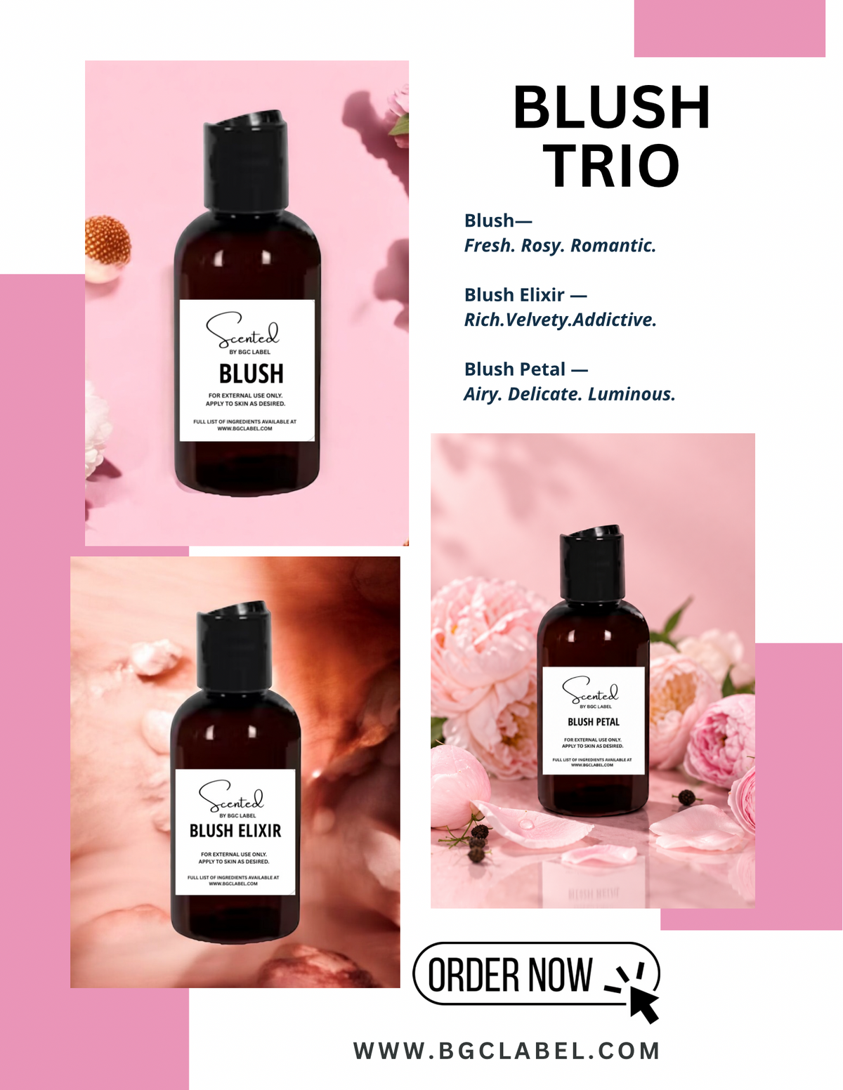Blush Trio